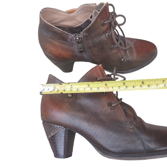 L'artiste Spring Step Size 39(8.5) Juliane Brown Leather Ankle Lace Up Boots - Picture 11 of 16